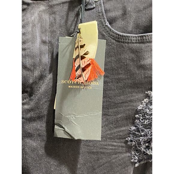 Scotch and Soda Maison Scotch The Skim Super Slim Size 29/32 Black Jeans New - Picture 5 of 16